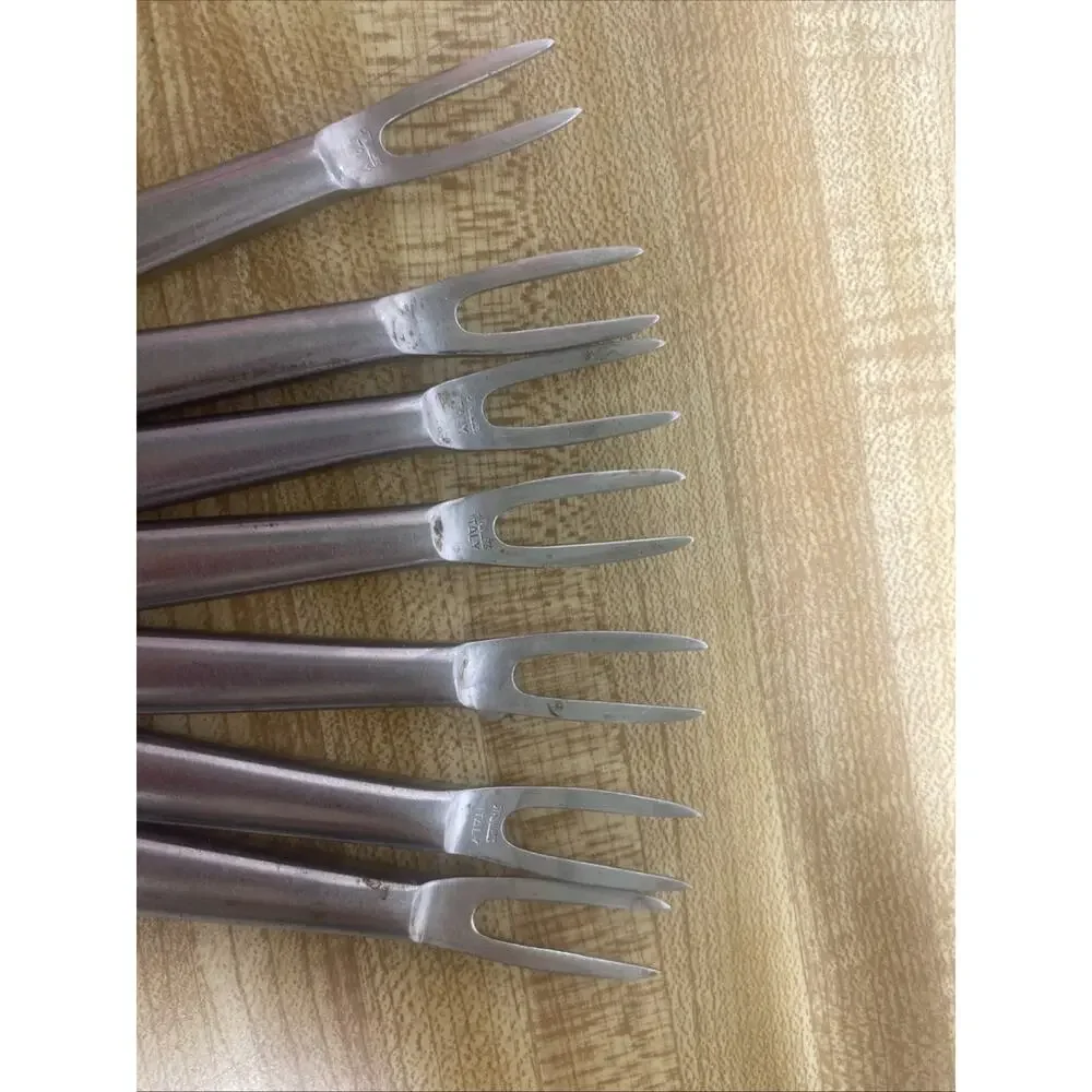 Set Of 7 Stainless Steel Kalmar Designs Appetizer Corn Skewer Cocktail Forks MCM
